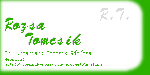 rozsa tomcsik business card